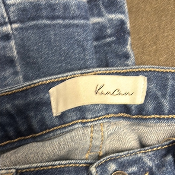 KanCan Flare Blue Frayed Hem Women Jeans - Picture 3 of 9